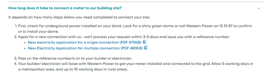 Synergy power connection to new build instructions