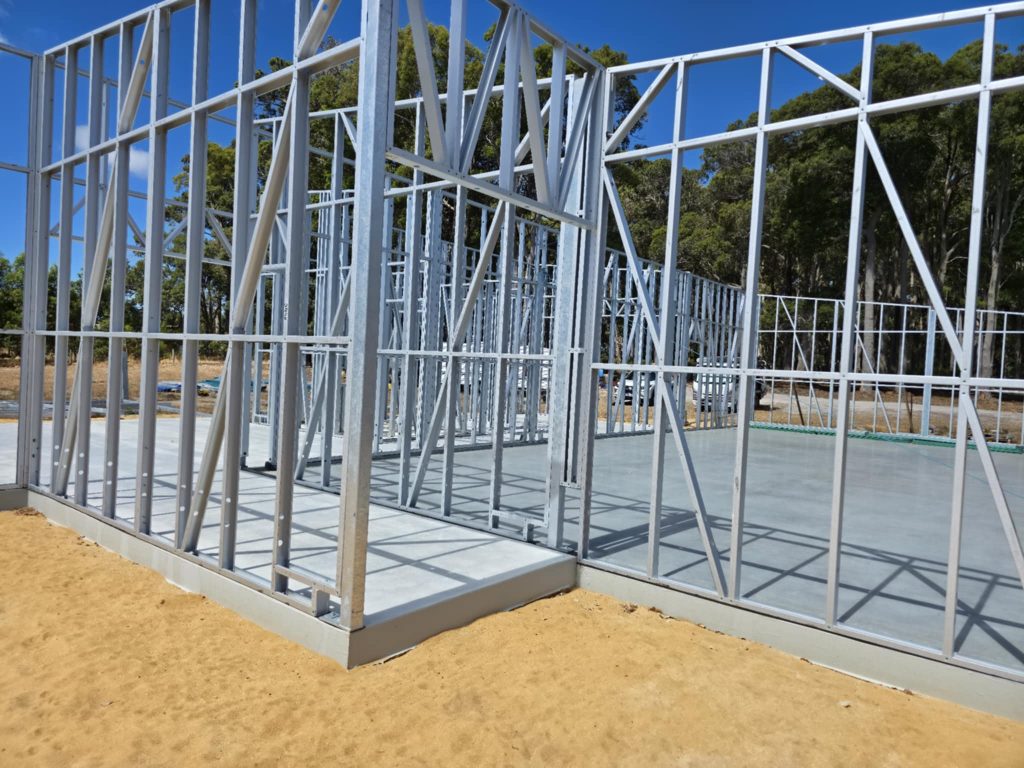 Comparison of standard concrete colour with concrete that has pewter white added to it